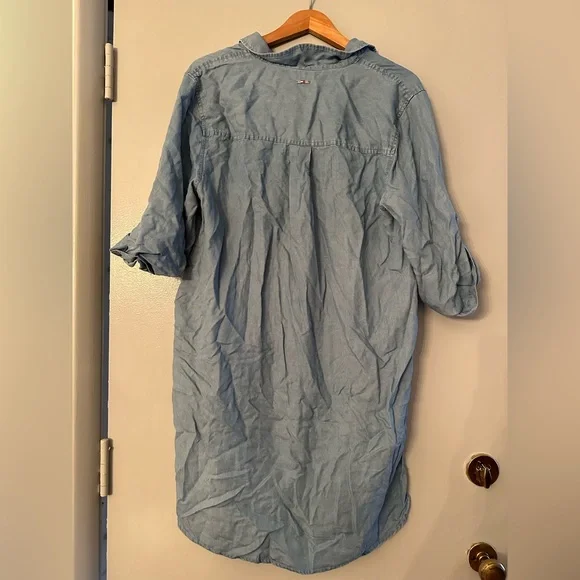 Tommy Hilfiger high/low Jean chambray shirtdress or swimsuit cover-up - Picture 5 of 9